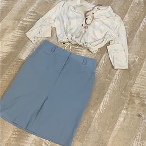 Baby blue Georgiou pencil skirt
